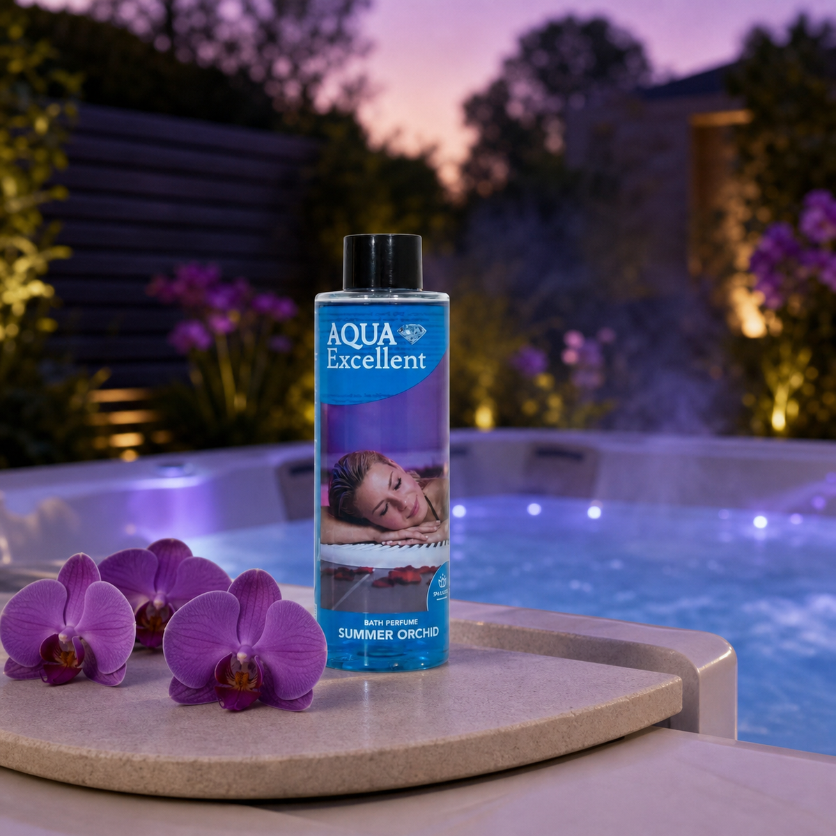 Aromathérapie Aqua Excellent Orchidée d’été junto a un spa