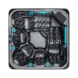 Neptune V2, spa 5 places noir Midnight Opal, vue de dessus