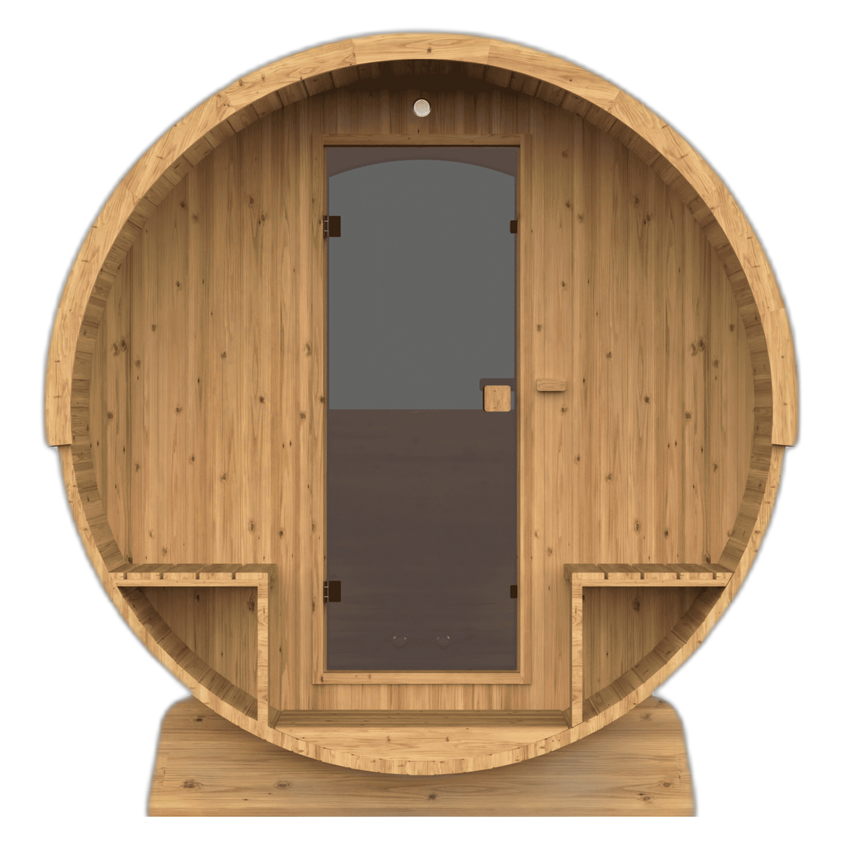 Barrel 210, sauna extérieur 4-6 places, vue de face détourée