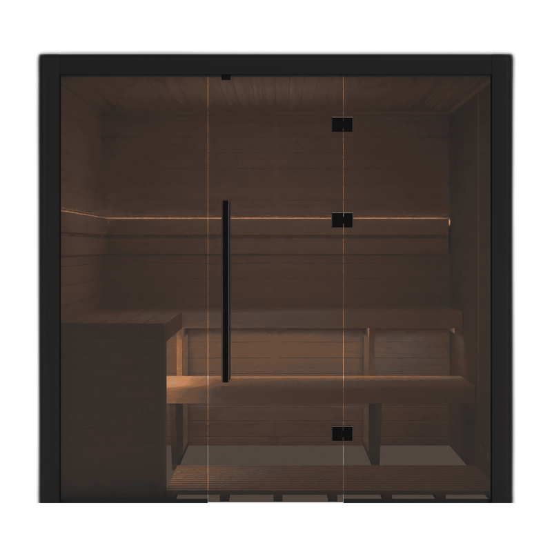 Nero 210, sauna intérieur 3-4 places, vue de face détourée