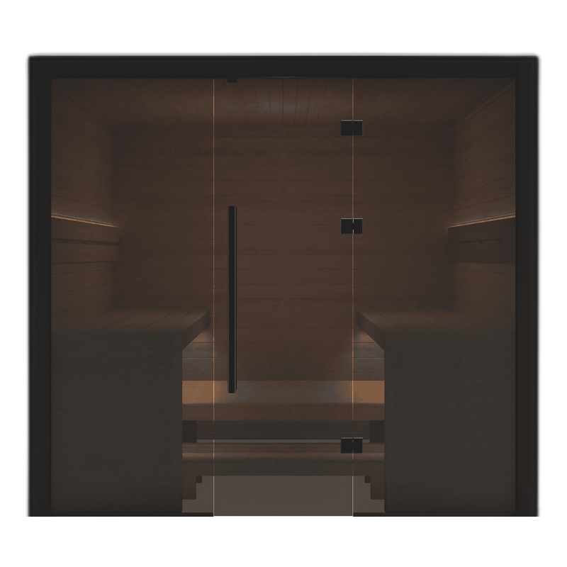 Nero 220, sauna intérieur 6 places, vue de face détourée